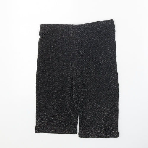 Urban Outfitters Womens Black Geometric Polyamide Compression Shorts Size S Regular Pull On