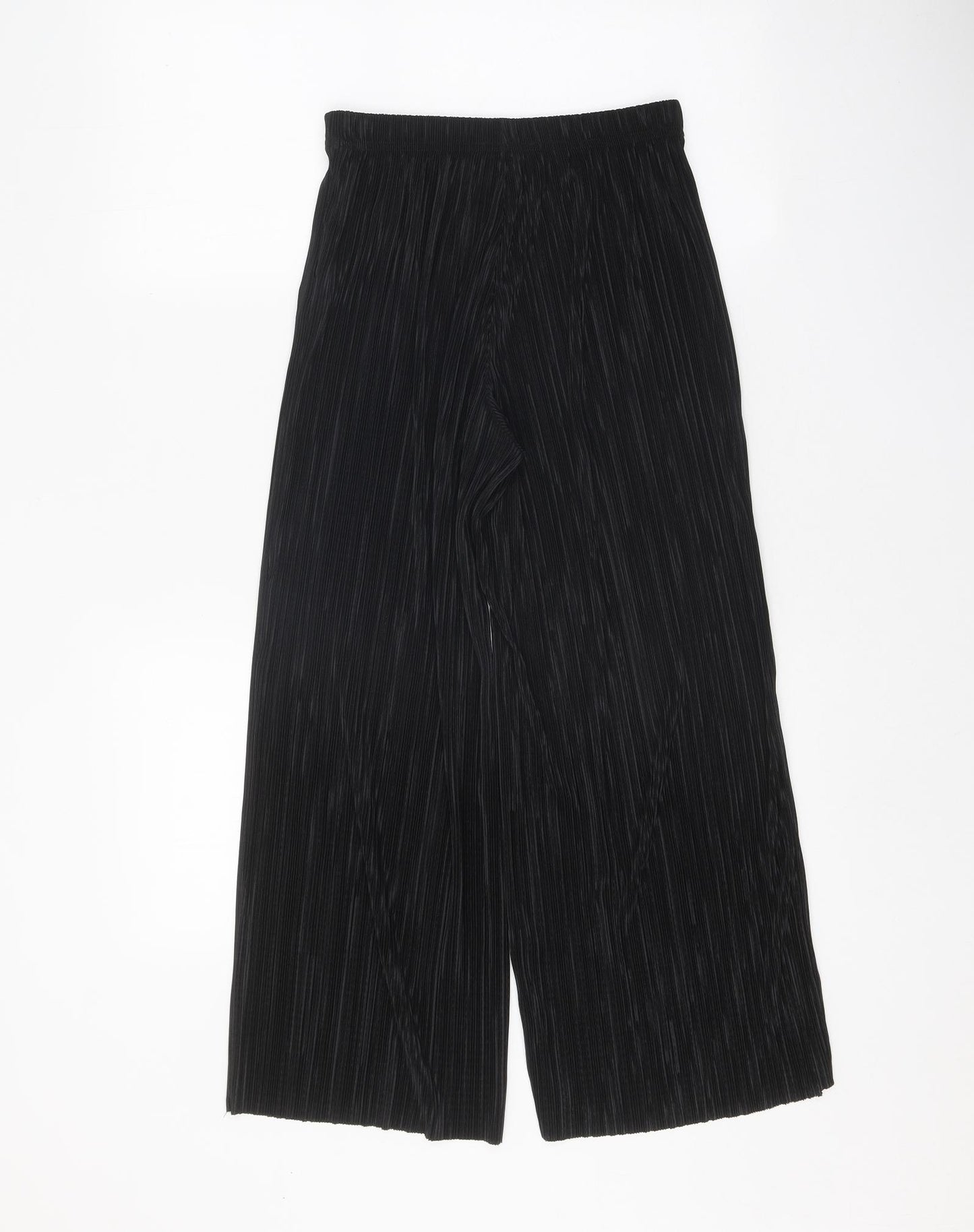 Primark Womens Black Polyester Trousers Size 4 Regular - Plisse