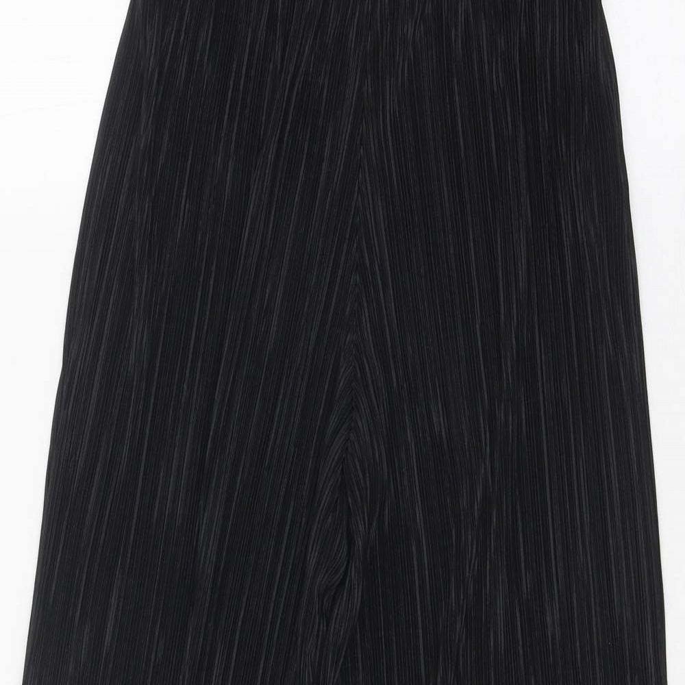 Primark Womens Black Polyester Trousers Size 4 Regular - Plisse