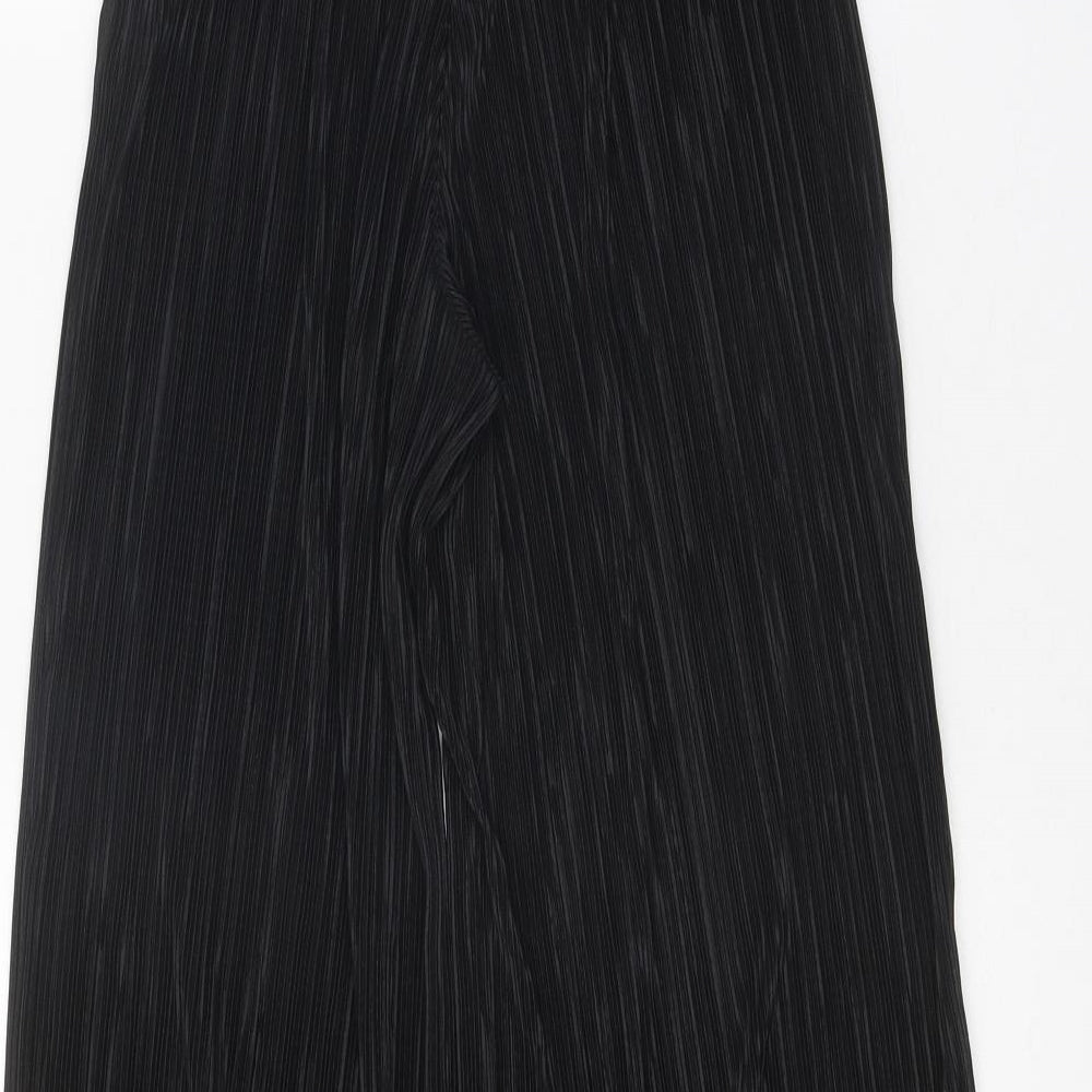Primark Womens Black Polyester Trousers Size 4 Regular - Plisse