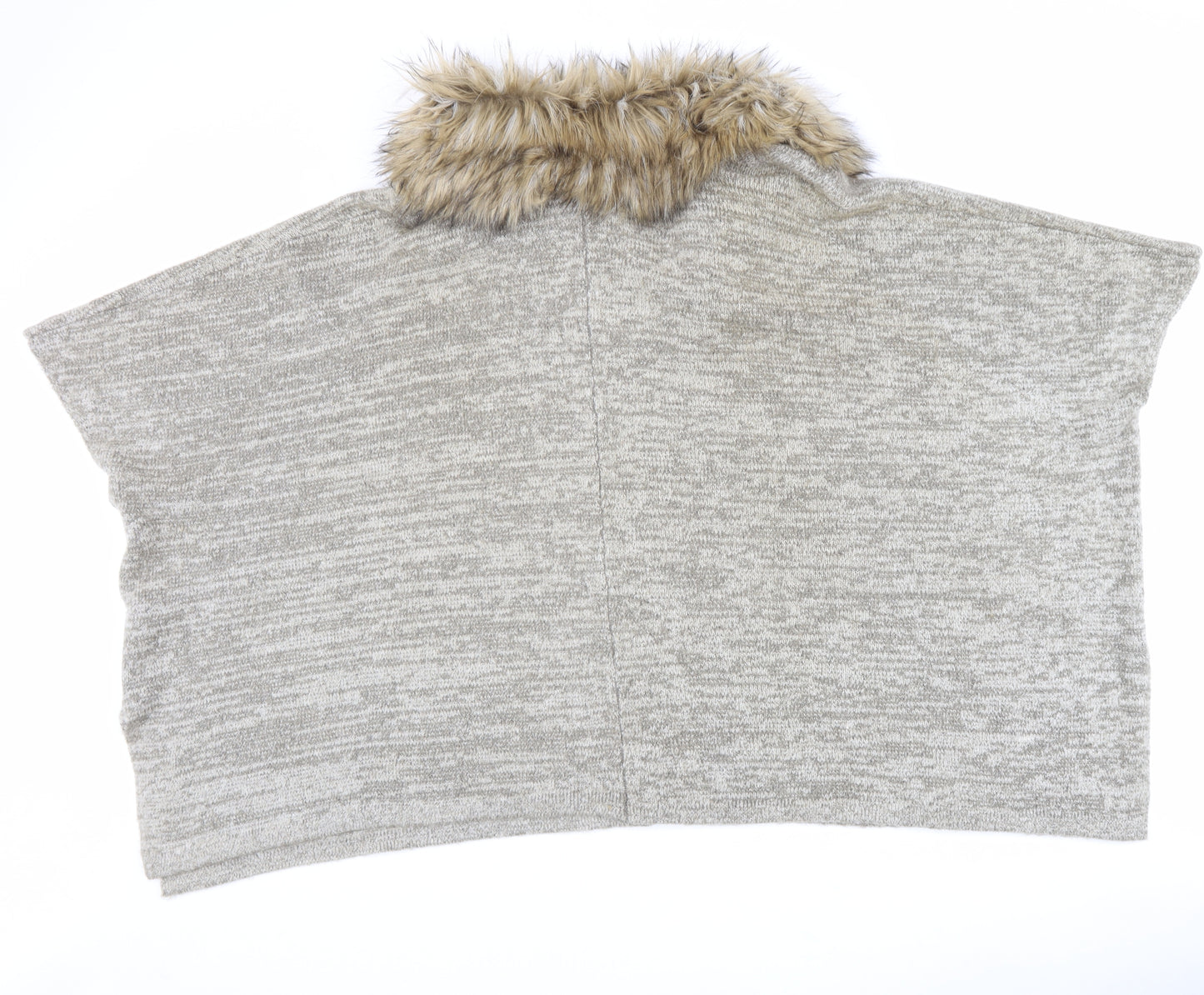 Atmosphere Womens Beige Round Neck Acrylic Cardigan Jumper One Size