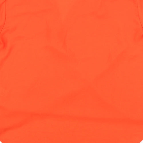 Dorothy Perkins Womens Orange 100% Cotton Basic Blouse Size 8 V-Neck