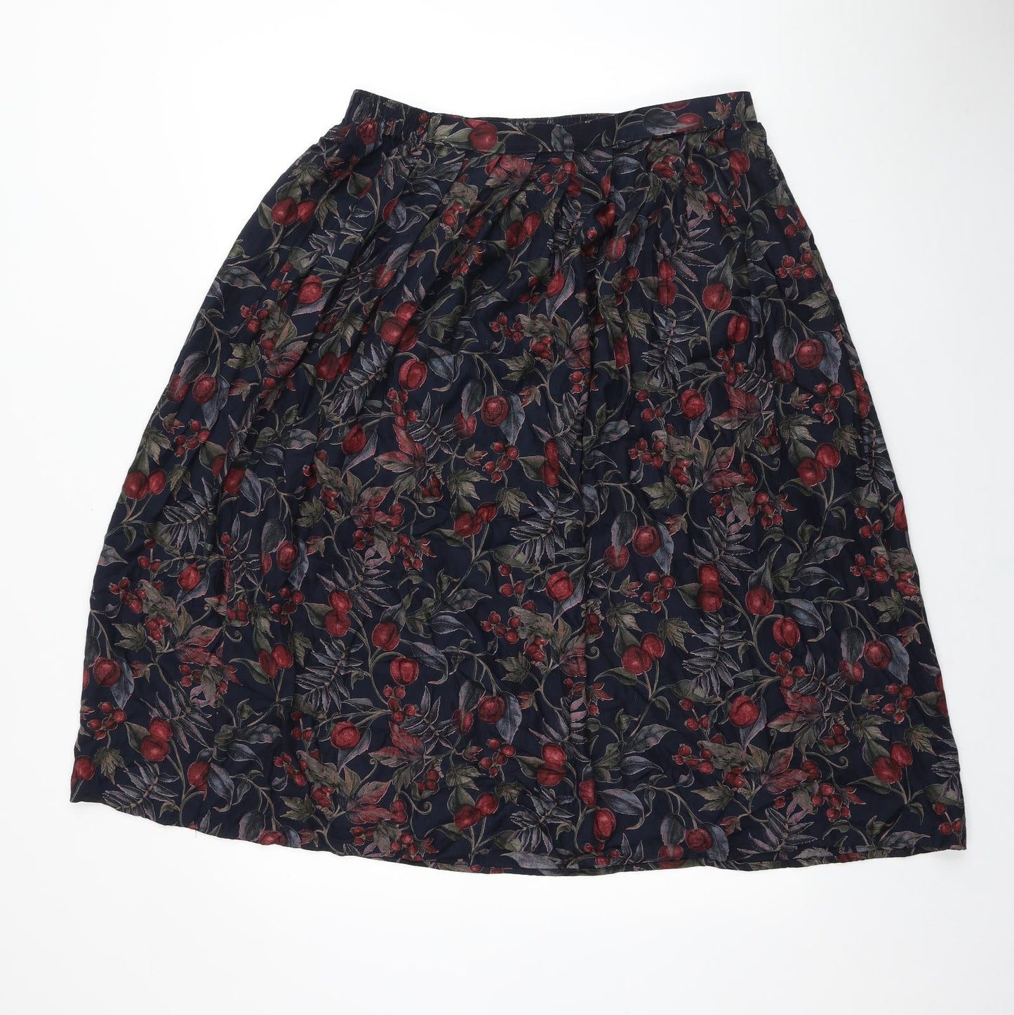 Marks and Spencer Womens Multicoloured Floral Viscose Swing Skirt Size 18