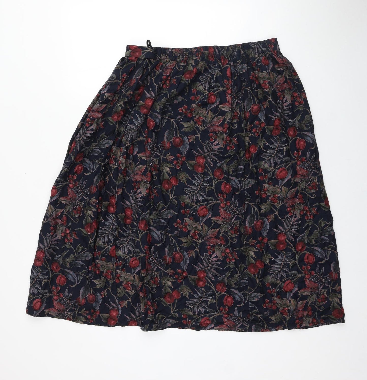 Marks and Spencer Womens Multicoloured Floral Viscose Swing Skirt Size 18