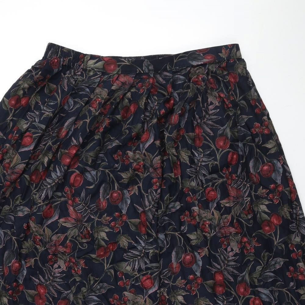 Marks and Spencer Womens Multicoloured Floral Viscose Swing Skirt Size 18