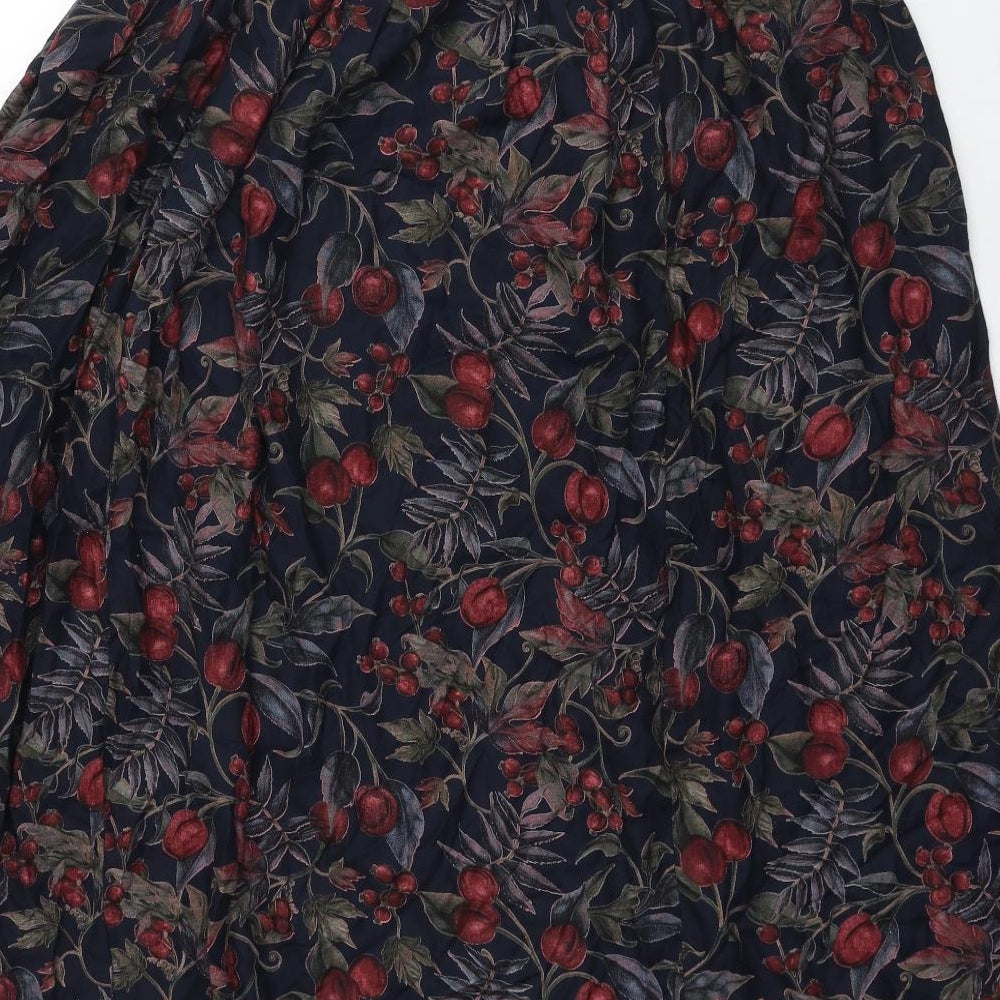 Marks and Spencer Womens Multicoloured Floral Viscose Swing Skirt Size 18