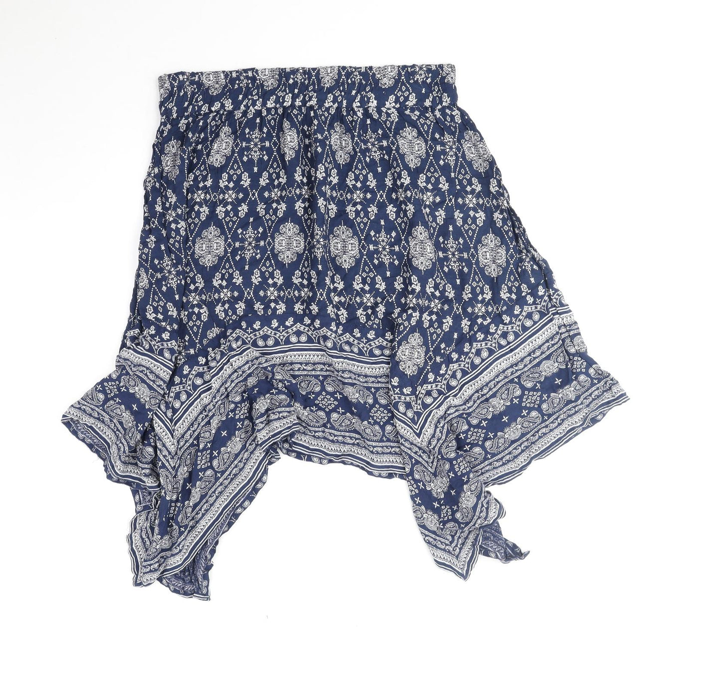 Atmosphere Womens Blue Geometric Viscose Swing Skirt Size 20
