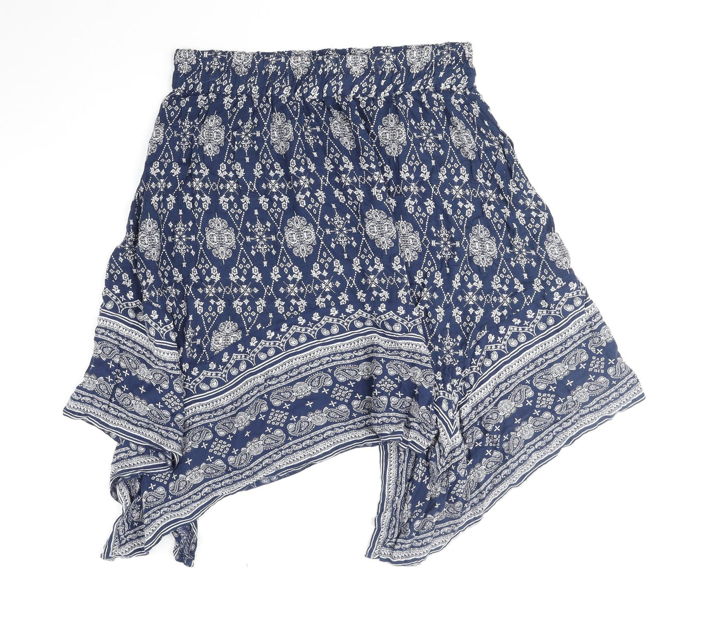 Atmosphere Womens Blue Geometric Viscose Swing Skirt Size 20