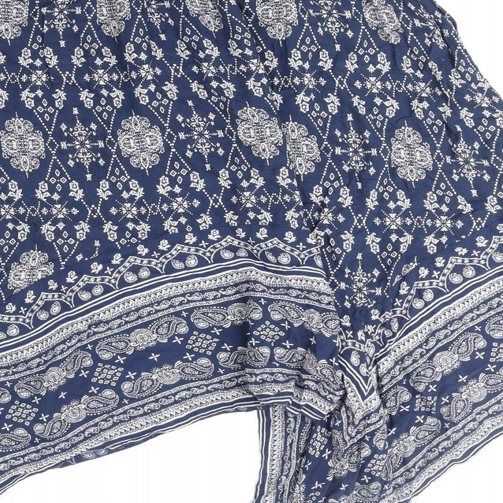 Atmosphere Womens Blue Geometric Viscose Swing Skirt Size 20