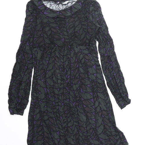 Atmosphere Womens Green Viscose A-Line Size 8 Round Neck Pullover