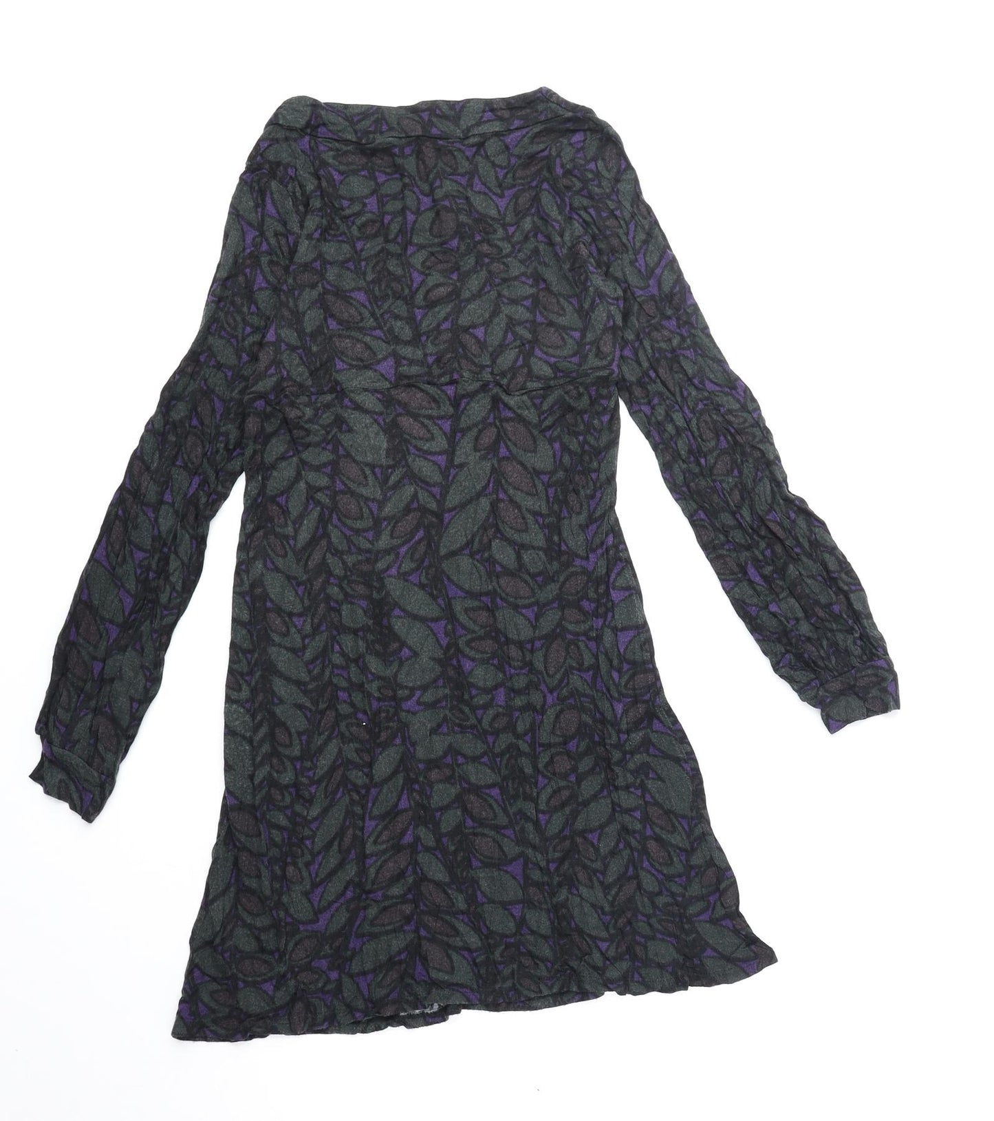 Atmosphere Womens Green Viscose A-Line Size 8 Round Neck Pullover