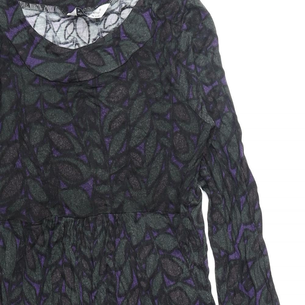 Atmosphere Womens Green Viscose A-Line Size 8 Round Neck Pullover