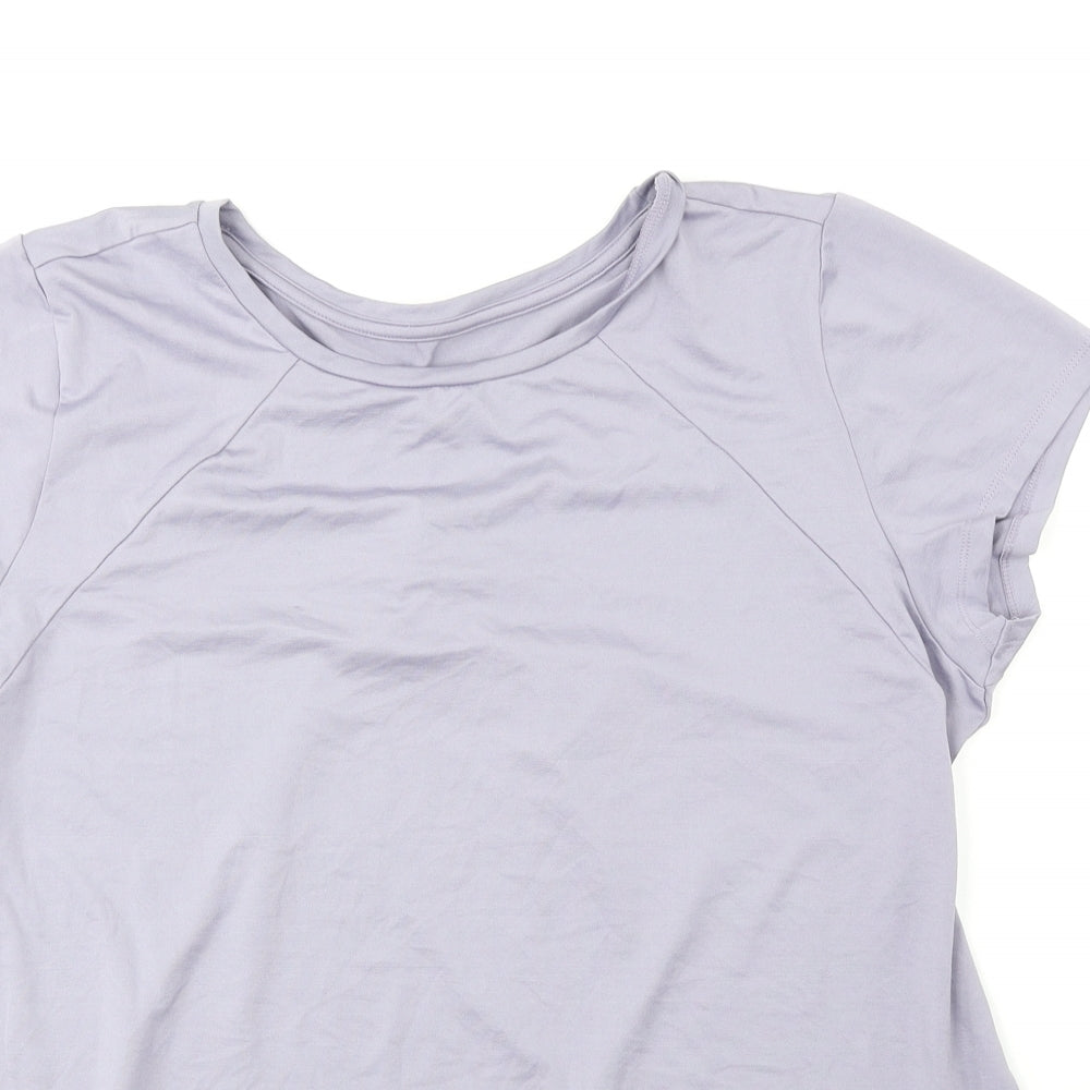 Marks and Spencer Womens Purple Polyester Basic T-Shirt Size 20 Round Neck