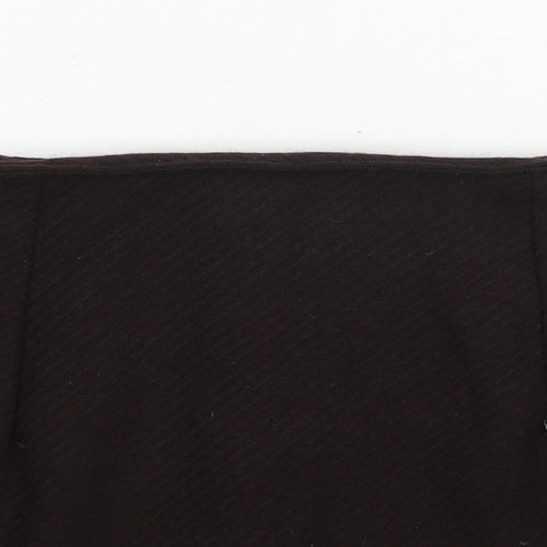 Preworn Womens Brown Cotton Mini Skirt Size 30 in Zip
