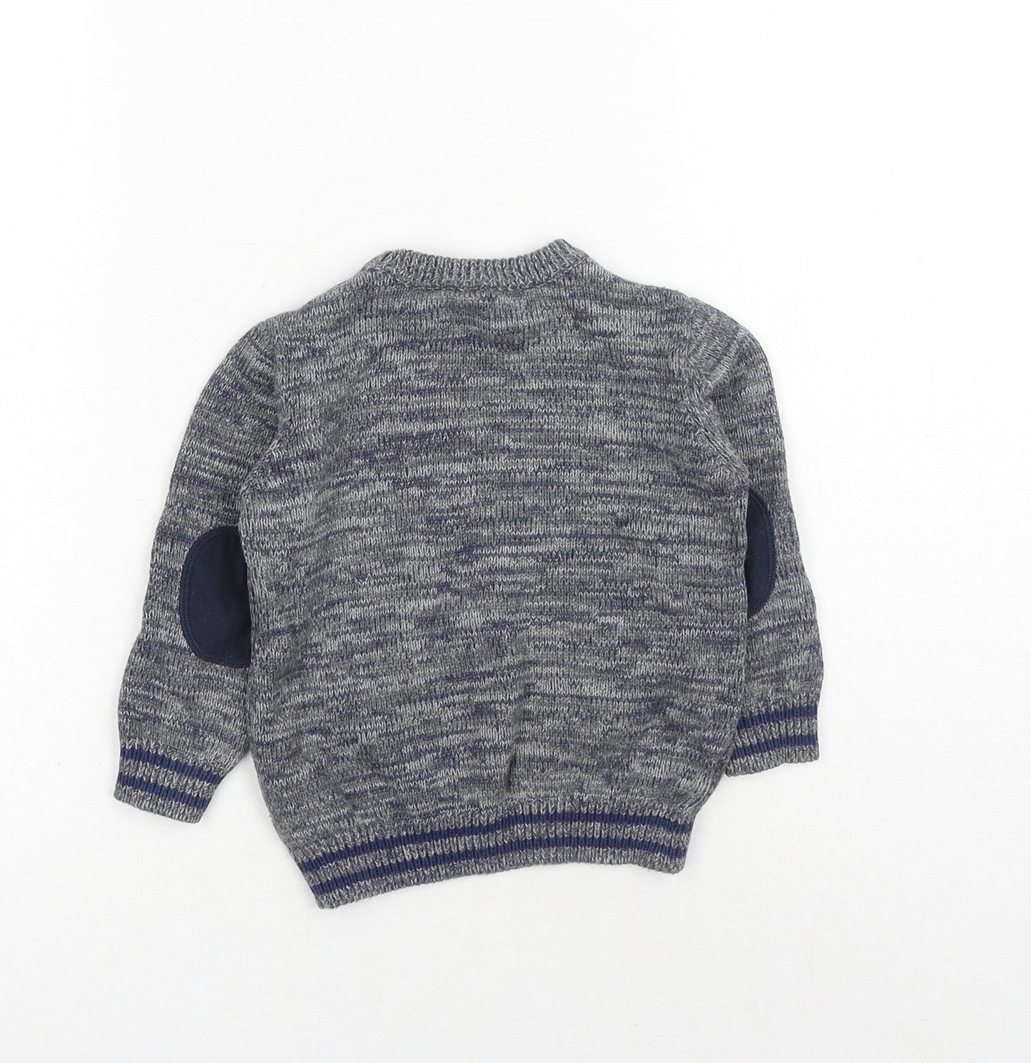 Nutmeg Boys Blue Cotton Pullover Jumper Size 12-18 Months Pullover - Skull