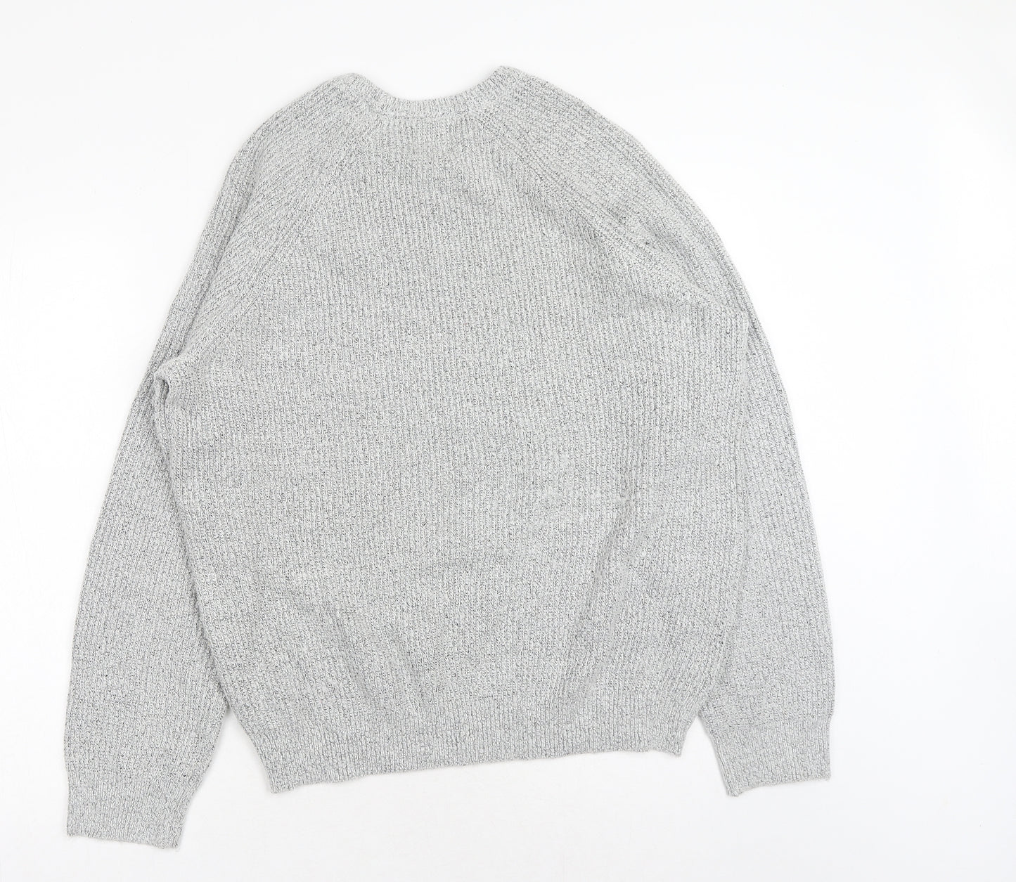 Marks and Spencer Womens Grey Scoop Neck Polyamide Pullover Jumper Size XL