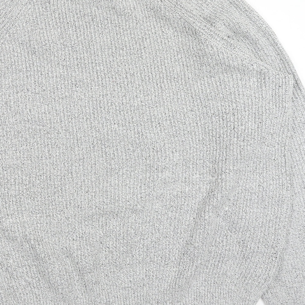 Marks and Spencer Womens Grey Scoop Neck Polyamide Pullover Jumper Size XL