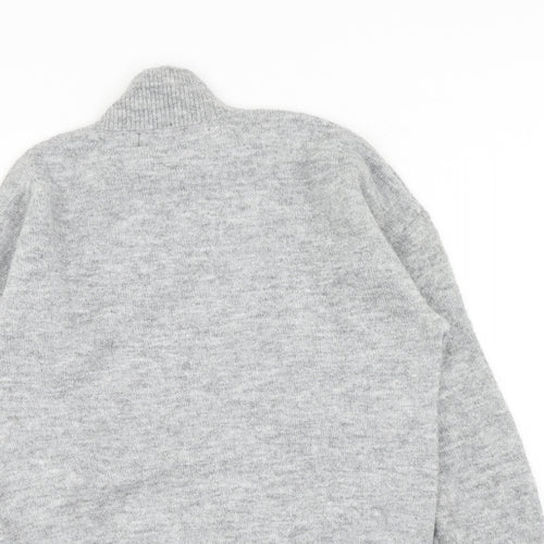 VERO MODA Womens Grey High Neck Polyester Pullover Jumper Size XS