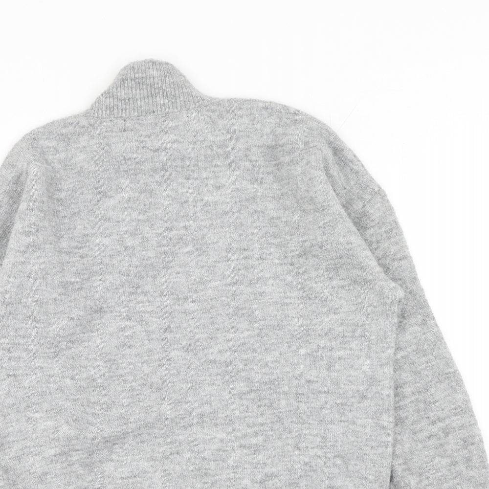 VERO MODA Womens Grey High Neck Polyester Pullover Jumper Size XS