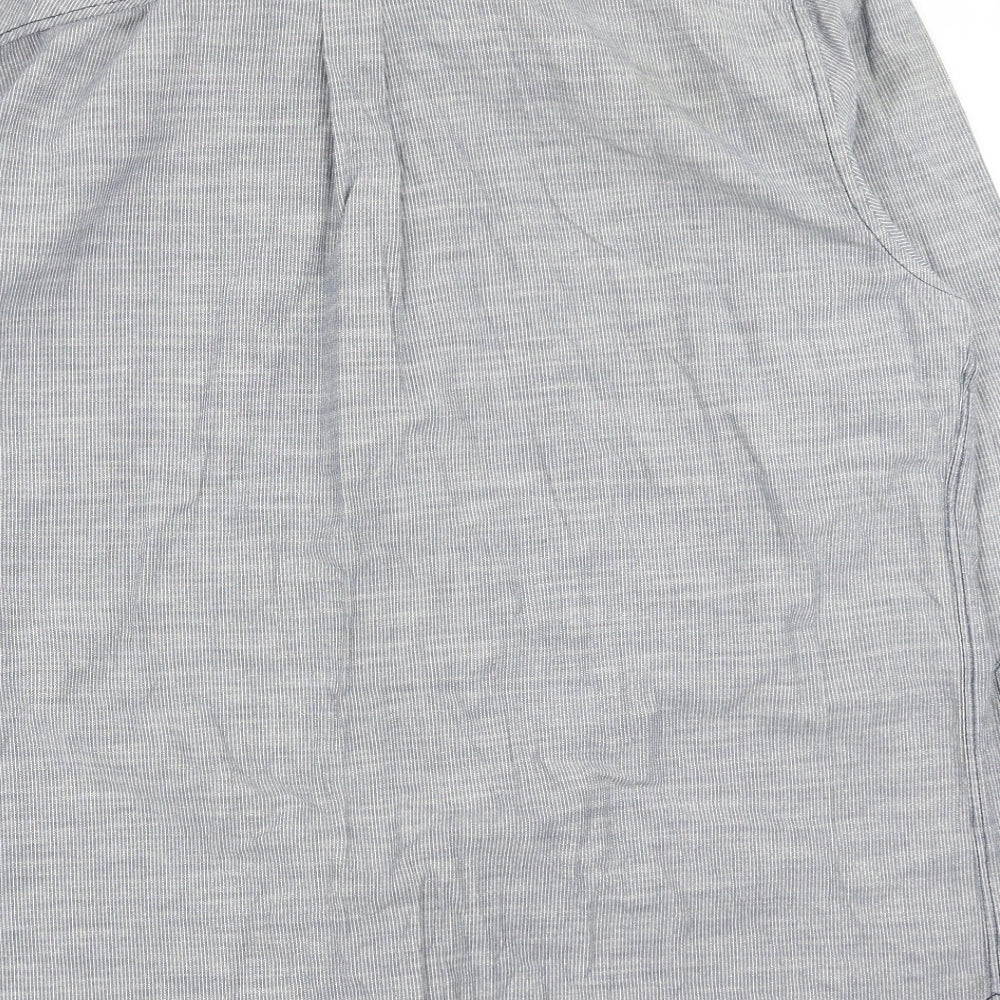 MANTARAY PRODUCTS Mens Grey Cotton Button-Up Size XL Collared Button