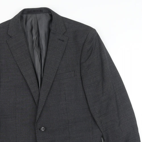 NEXT Mens Grey Polyester Jacket Blazer Size 38 Regular