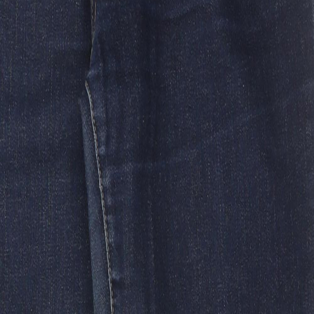 YesYes Womens Blue Cotton Skinny Jeans Size 12 Regular Button