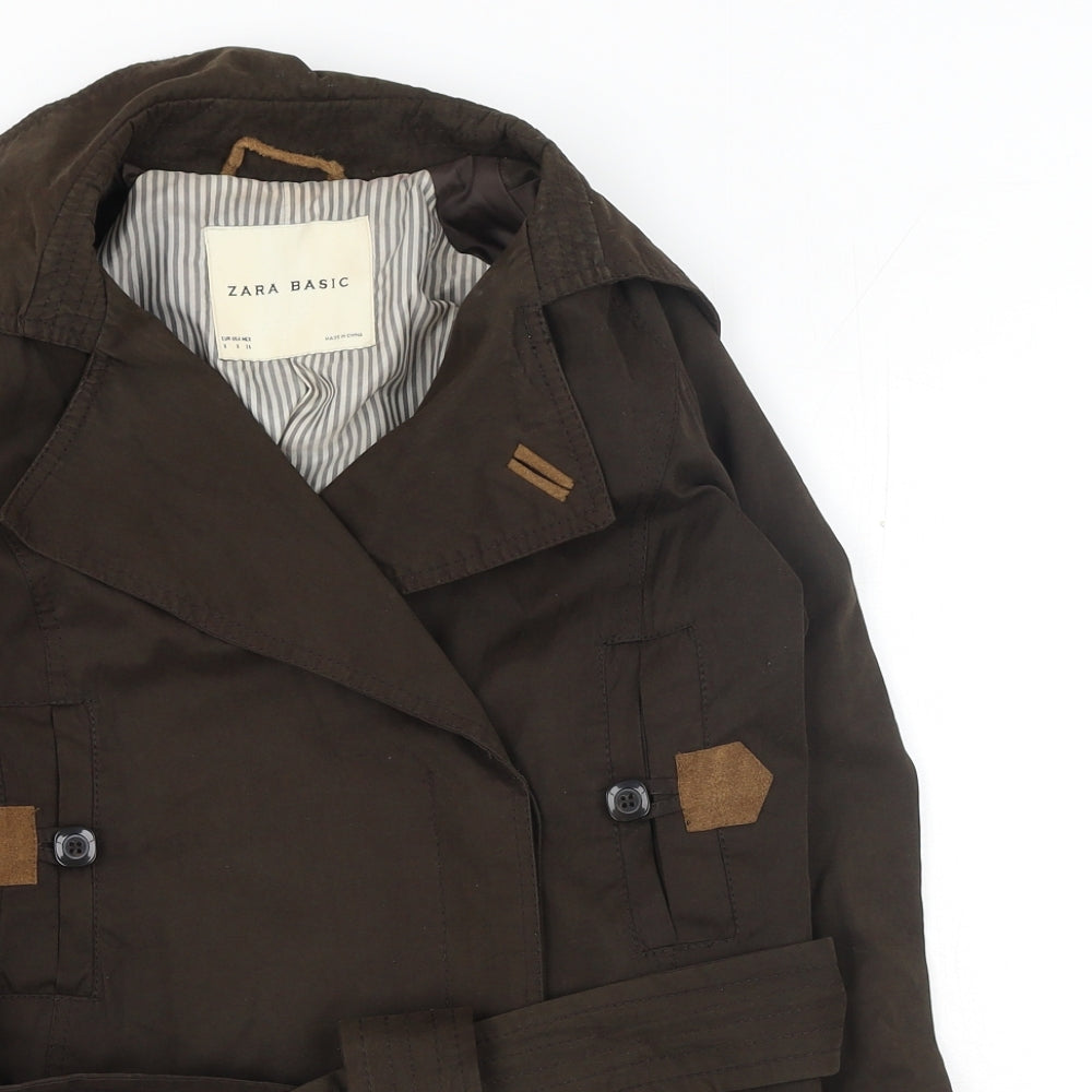 Zara Womens Brown Jacket Size S Tie