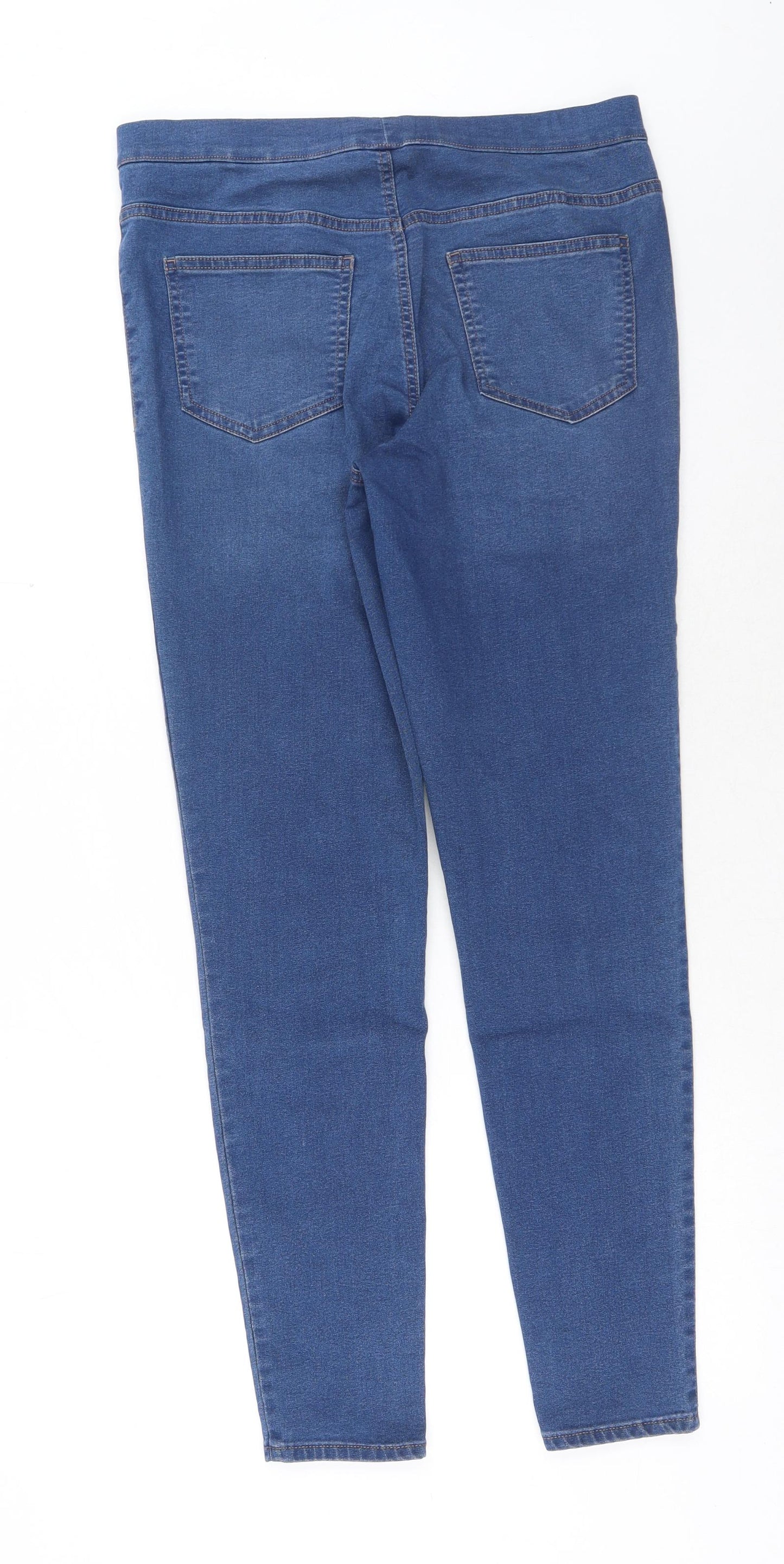 Marks and Spencer Womens Blue Cotton Jegging Jeans Size 12 Regular