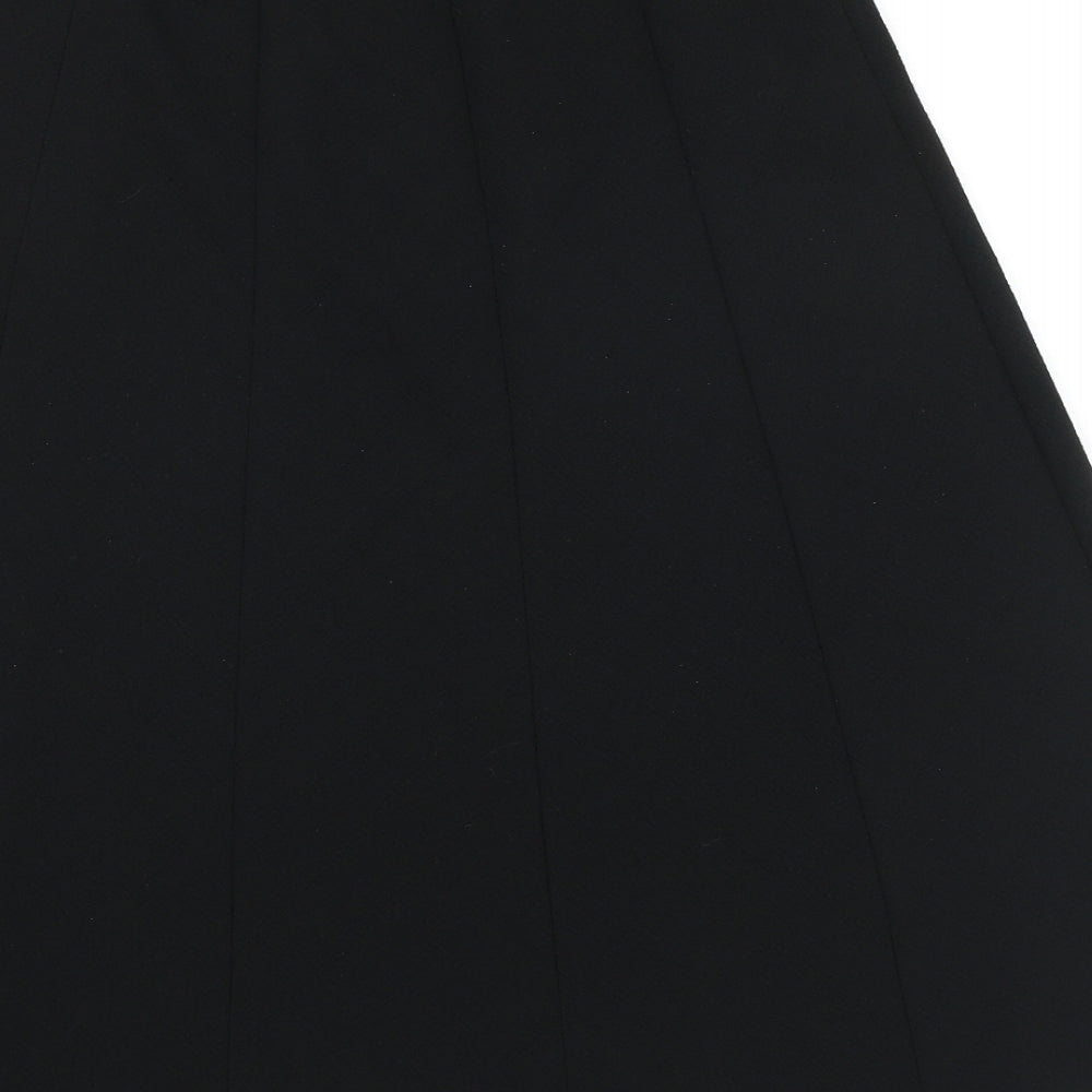 Marks and Spencer Womens Black Polyester Swing Skirt Size 10