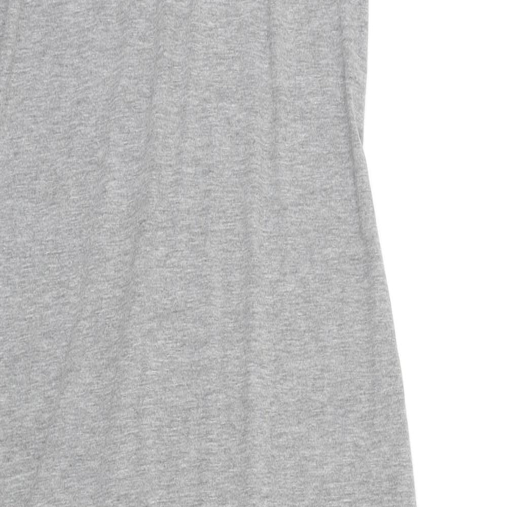 Miss Selfridge Womens Grey 100% Cotton Maxi Size 12 Halter Pullover