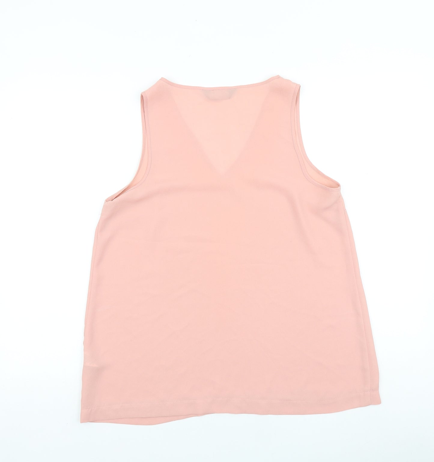 Dorothy Perkins Womens Pink Polyester Basic Tank Size 12 V-Neck