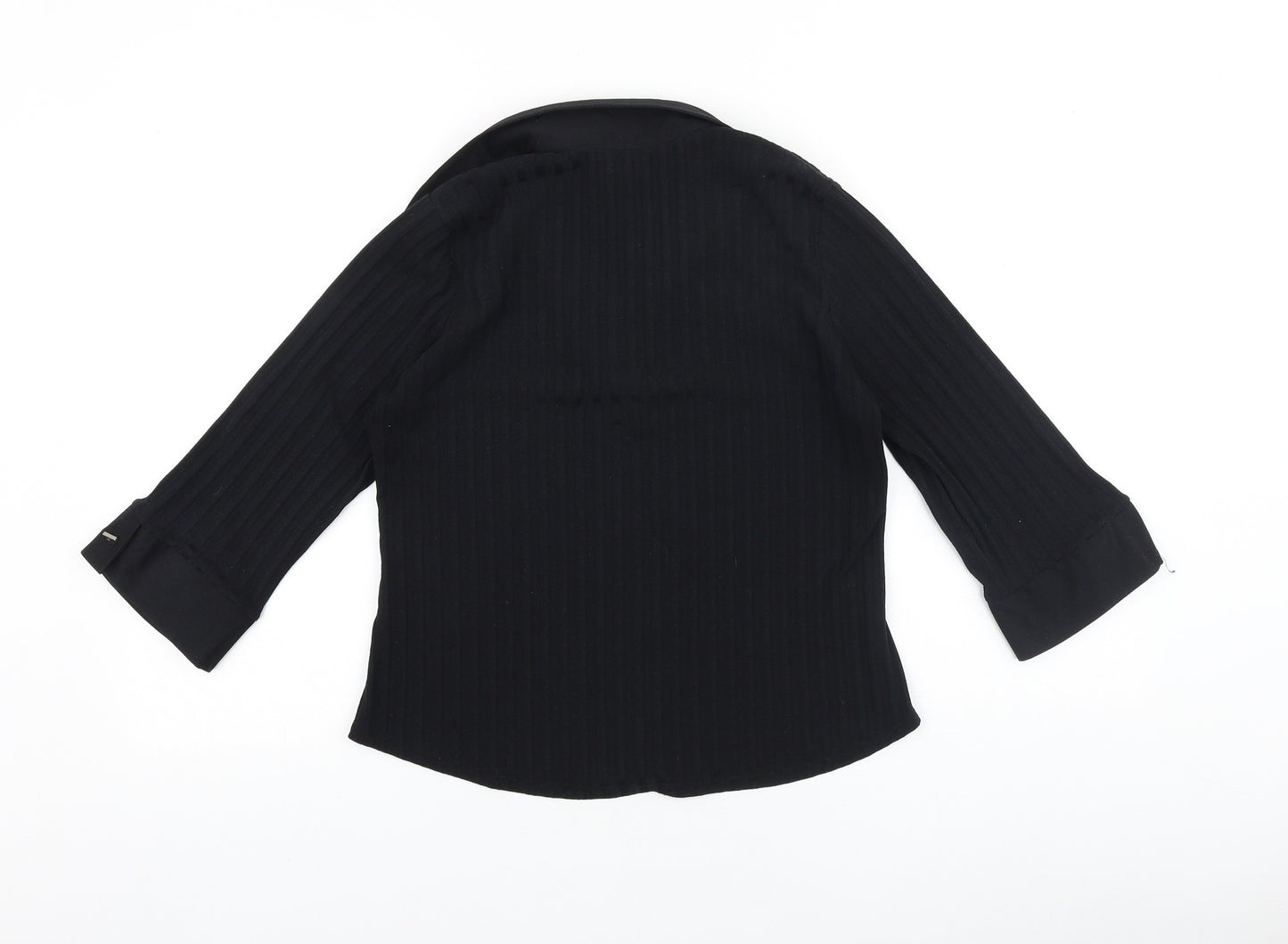 Primark Womens Black Viscose Basic Blouse Size 18 V-Neck