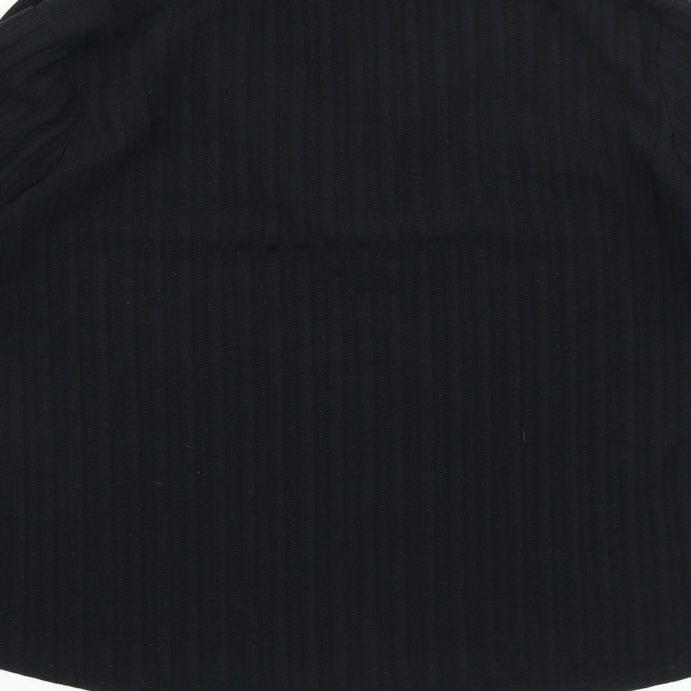 Primark Womens Black Viscose Basic Blouse Size 18 V-Neck