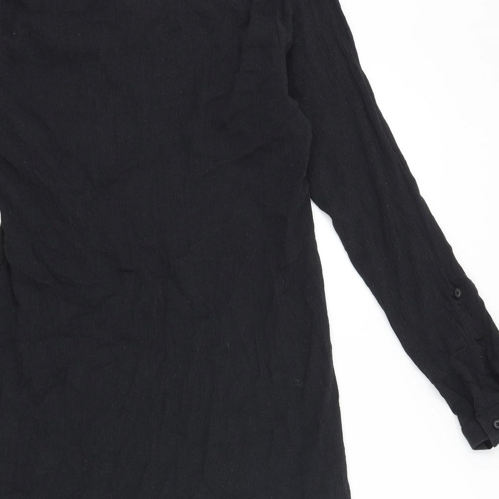 BHS Womens Black Polyester Tunic Blouse Size XL V-Neck