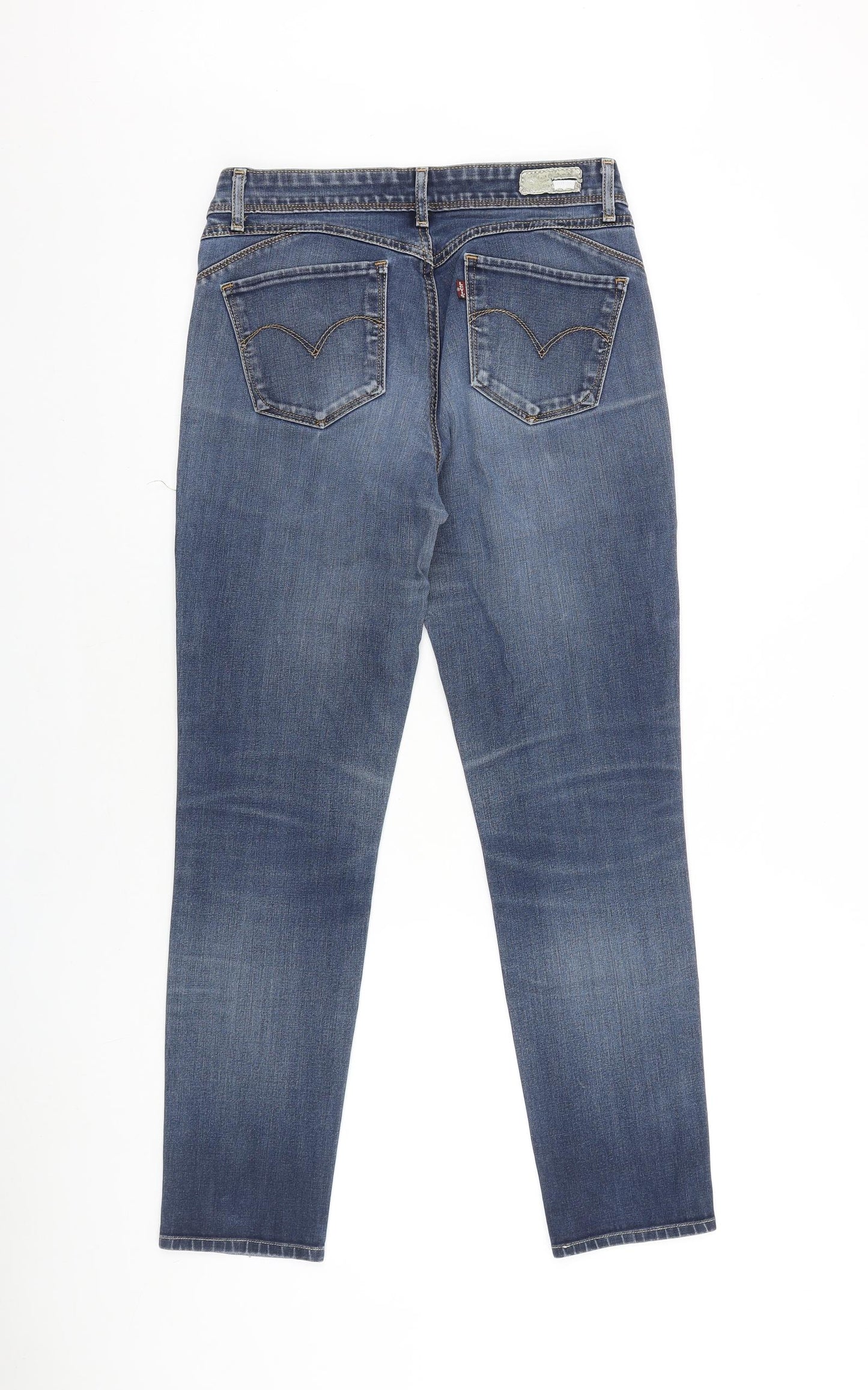 Signature by Levi Strauss & Co. Womens Blue Cotton Skinny Jeans Size 28 in L27 in Regular Zip