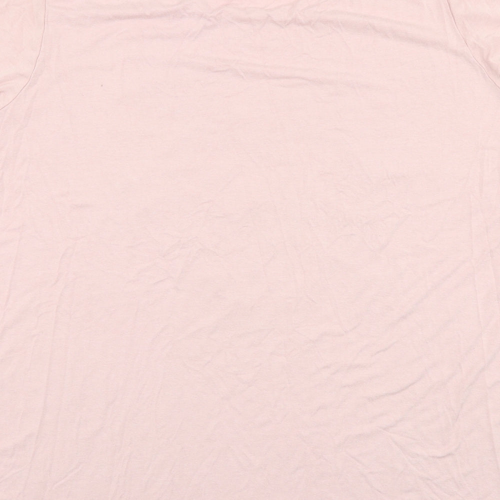 Love Yours Womens Pink Cotton Basic T-Shirt Size 24 Round Neck - So Glamorous