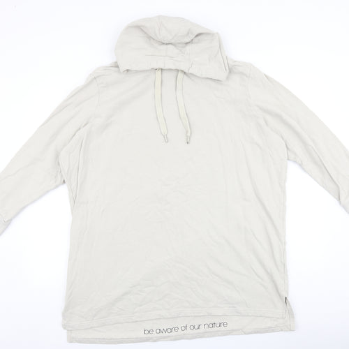 OTTOProducts Womens Beige Cotton Pullover Hoodie Size 24 Pullover - Be aware of our nature