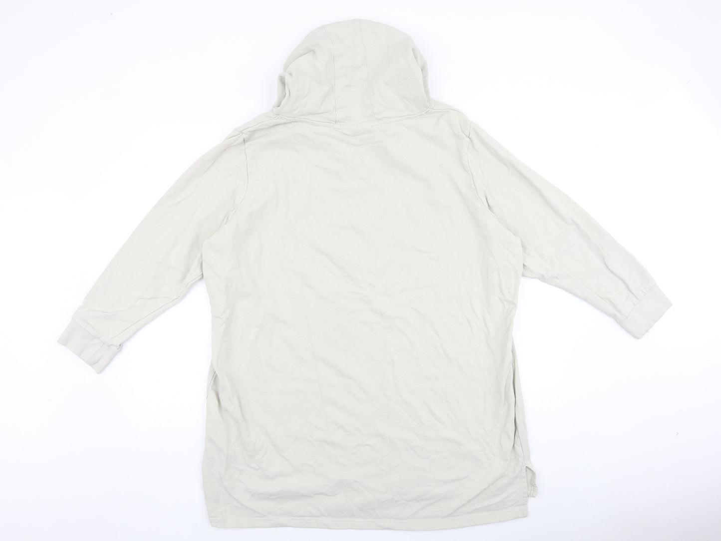 OTTOProducts Womens Beige Cotton Pullover Hoodie Size 24 Pullover - Be aware of our nature