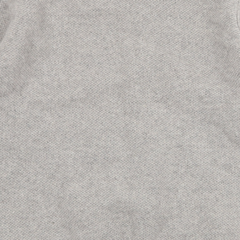 Marks and Spencer Womens Grey Round Neck Wool Pullover Jumper Size M