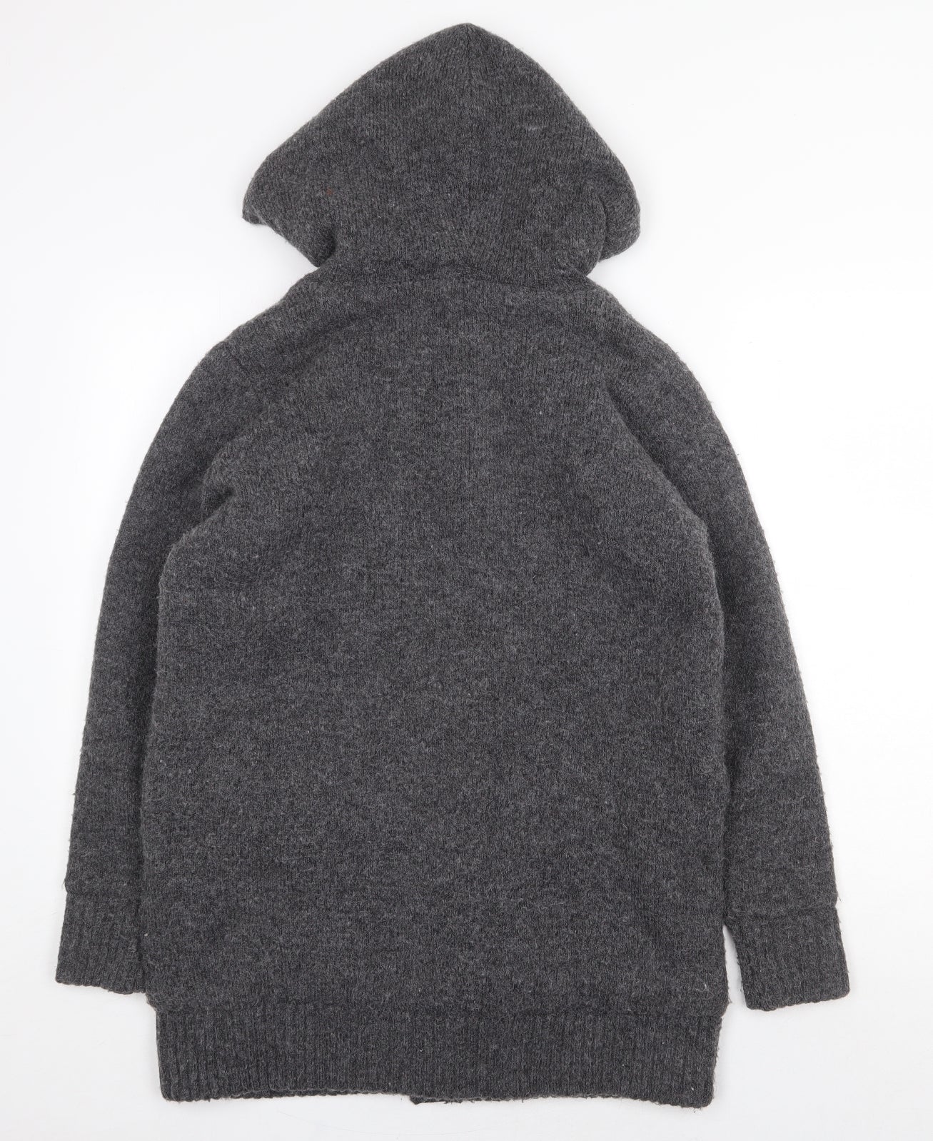Papaya Womens Grey Polyester Pullover Hoodie Size M Zip