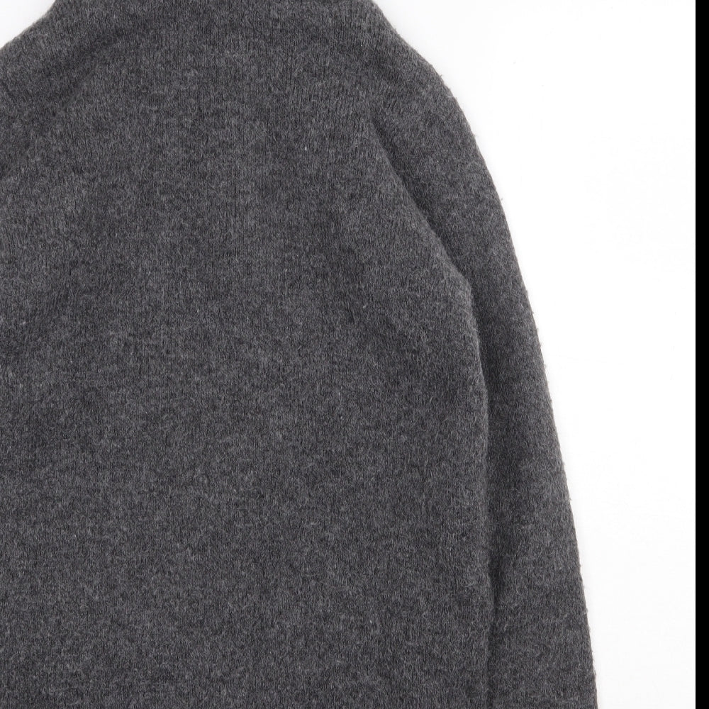 Papaya Womens Grey Polyester Pullover Hoodie Size M Zip