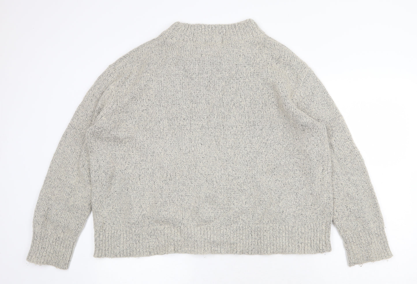 TU Womens Beige Scoop Neck Acrylic Pullover Jumper Size 16