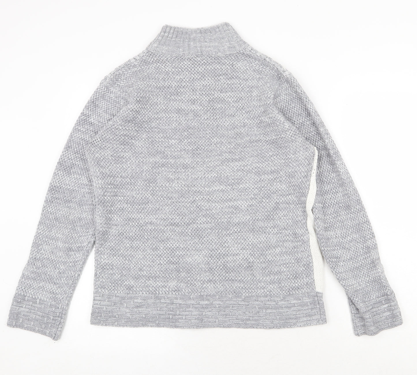 Damart Womens Grey High Neck Acrylic Pullover Jumper Size L
