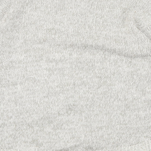 New Look Womens Grey Round Neck Acrylic Pullover Jumper Size M