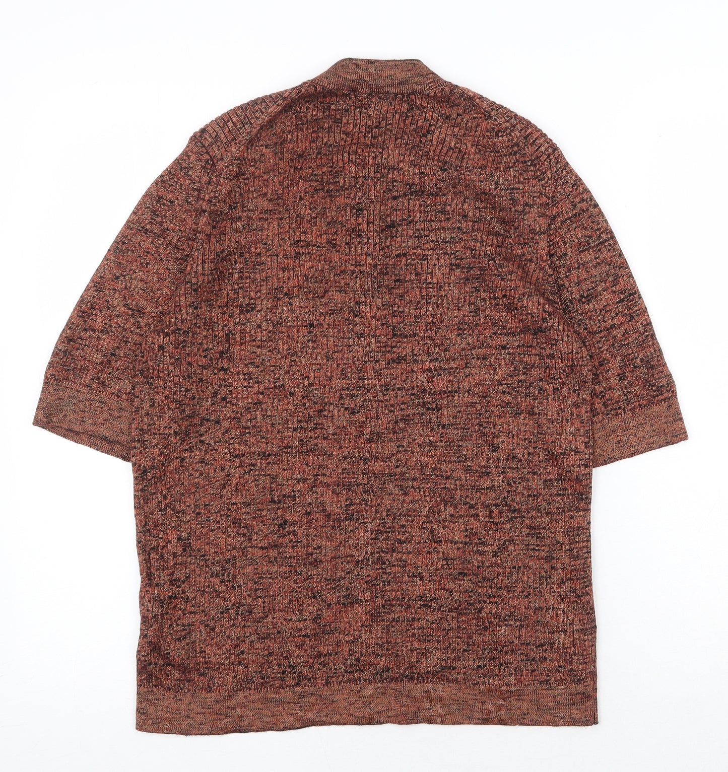 Marks and Spencer Womens Brown Round Neck Cotton Pullover Jumper Size 16