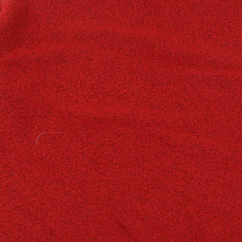 Primark Womens Red Mock Neck Acrylic Pullover Jumper Size XS
