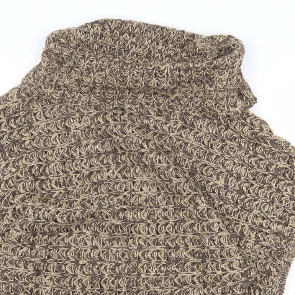 Apricot Womens Beige Roll Neck Acrylic Pullover Jumper Size XS