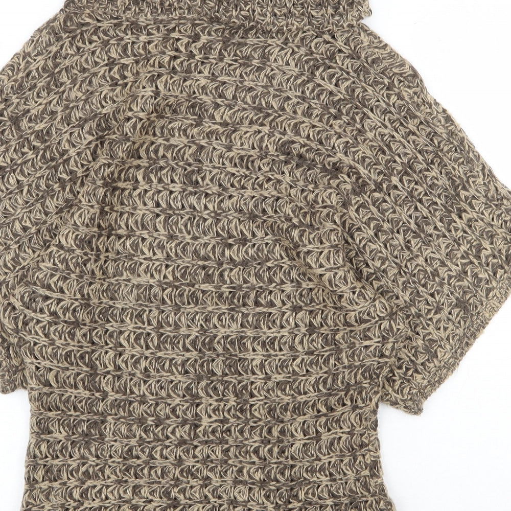 Apricot Womens Beige Roll Neck Acrylic Pullover Jumper Size XS