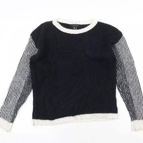 Atmosphere Womens Blue Round Neck Acrylic Pullover Jumper Size 6