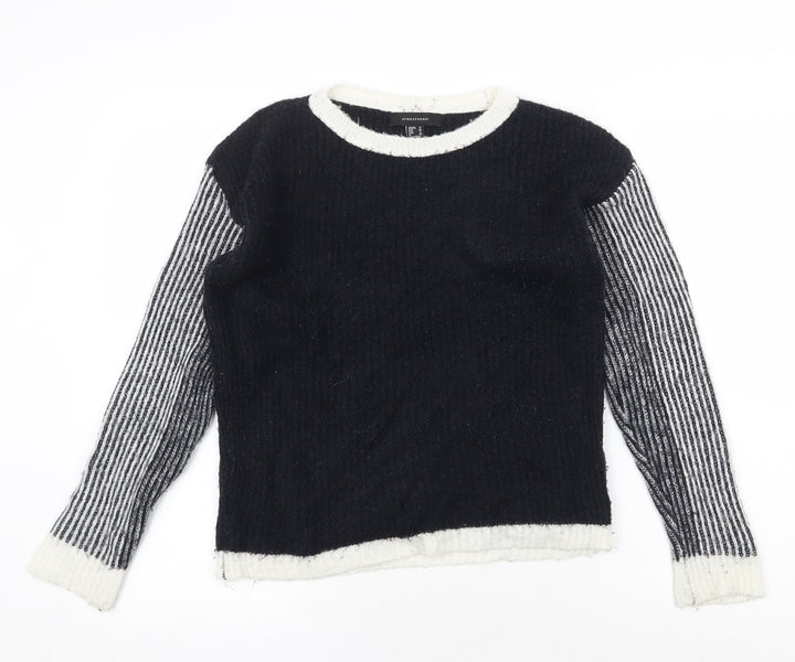 Atmosphere Womens Blue Round Neck Acrylic Pullover Jumper Size 6